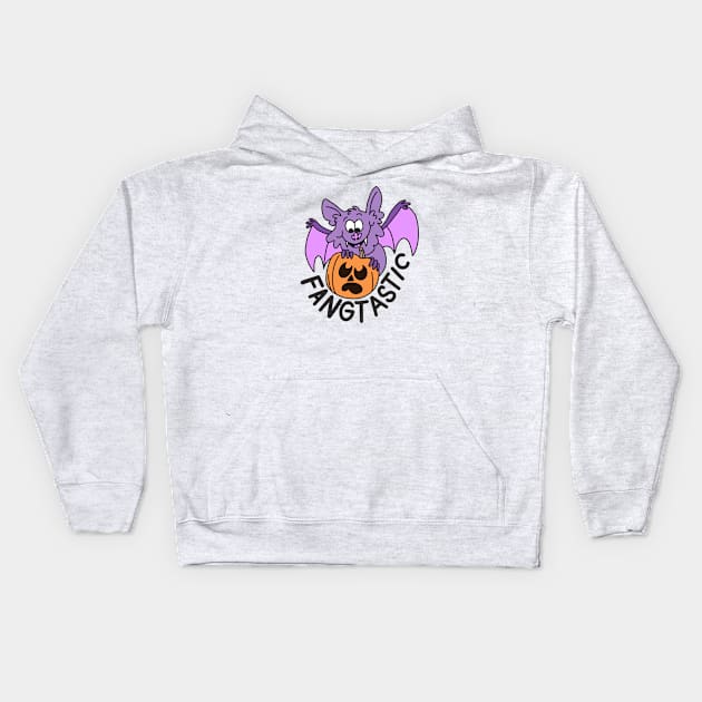 Fang-tastic - Punny Halloween Kids Hoodie by sombreroinc